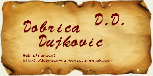 Dobrica Dujković vizit kartica